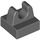 LEGO Gris pierre foncé Tuile 1 x 1 avec Agrafe (Pas de coupe au centre) (2555 / 12825)