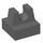 LEGO Dark Stone Gray Tile 1 x 1 with Clip (No Cut in Center) (2555 / 12825)