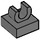 LEGO Dark Stone Gray Tile 1 x 1 with Clip (Raised &quot;C&quot;) (15712 / 44842)