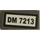 LEGO Dark Stone Gray Tile 1 x 2 with &#039;DM 7213&#039; Sticker with Groove (3069)