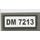 LEGO Dark Stone Gray Tile 1 x 2 with &#039;DM 7213&#039; Sticker with Groove (3069)