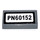 LEGO Dark Stone Gray Tile 1 x 2 with &#039;PN60152&#039; License Plate Sticker with Groove (3069)