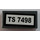 LEGO Dark Stone Gray Tile 1 x 2 with TS 7498 License Plate Sticker with Groove (3069)