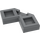 LEGO Dunkles Steingrau Fliese 2 x 2 Ecke mit Cutouts (27263)