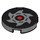 LEGO Dark Stone Gray Tile 2 x 2 Round with Circular Saw Blade with &quot;X&quot; Bottom (14769 / 16277)