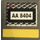LEGO Dark Stone Gray Tile 2 x 2 with AA 8404 License Plate on Grill Sticker with Groove (3068)