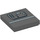 LEGO Dark Stone Gray Tile 2 x 2 with Gonk Control Panel with Groove (3068 / 18088)