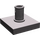 LEGO Donker Steengrijs Tegel 2 x 2 met Verticaal Pin (2460 / 49153)
