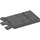 LEGO Dark Stone Gray Tile 2 x 3 with Horizontal Clips with Black Metal Plates (Thick Open &#039;O&#039; Clips) (30350 / 69130)