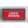 LEGO Dark Stone Gray Tile 2 x 4 with &#039;LOCK DOWN&#039; Sticker (87079)