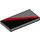 LEGO Gris pierre foncé Tuile 2 x 4 avec rouge et Noir Rayures Droite (27406 / 87079)
