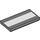 LEGO Dark Stone Gray Tile 2 x 4 with White Rectangle (74085 / 87079)