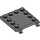 LEGO Donker steengrijs Tegel 4 x 4 met Clips en Rand Noppen (66252)