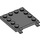 LEGO Dunkles Steingrau Fliese 4 x 4 mit Clips und Kante Bolzen (66252)