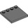 LEGO Dark Stone Gray Tile 4 x 4 with Studs on Edge (6179)