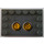 LEGO Dark Stone Gray Tile 4 x 6 with Studs on 3 Edges with Yellow Circles (Bionicle Code), Type 4 Sticker (6180)