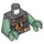 LEGO Dark Stone Gray Torso with Fantasy Era Armor and Chain Necklace (76382)