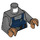 LEGO Dark Stone Gray Ugnaught with Dark Blue Overalls Minifig Torso (973 / 76382)