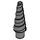 LEGO Dark Stone Gray Unicorn Horn with Spiral (34078 / 89522)