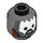 LEGO Dark Stone Gray Uruk-hai Berserker Head (Recessed Solid Stud) (3626 / 11005)