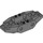 LEGO Dark Stone Gray Vehicle Base with 4 Pin Holes (65186)