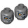 LEGO Dark Stone Gray Wakz Head (Safety Stud) (3626 / 12874)