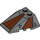 LEGO Gris pierre foncé Coin 4 x 4 Tripler avec Brown Panels avec des encoches pour tenons (48933 / 96540)