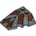 LEGO Dark Stone Gray Wedge 4 x 4 Triple with Sith Nightspeeder Pattern with Stud Notches (48933 / 96543)