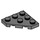 LEGO Dark Stone Gray Wedge Plate 3 x 3 Corner (2450)
