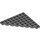 LEGO Dark Stone Gray Wedge Plate 8 x 8 Corner (30504)