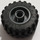 LEGO Dark Stone Gray Wheel Hub 14.8 x 16.8 with Centre Groove with Black Tire 30.4 x 14