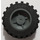 LEGO Dark Stone Gray Wheel Hub 14.8 x 16.8 with Centre Groove with Black Tire 30.4 x 14