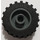 LEGO Dark Stone Gray Wheel Hub 14.8 x 16.8 with Centre Groove with Black Tire 30.4 x 14