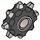 LEGO Dark Stone Gray Wheel with Spikes - RIP-Tire (64829)