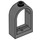 LEGO Dark Stone Gray Window Frame 1 x 2 x 2.7 with Rounded Top (30044)