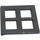 LEGO Dark Stone Gray Window Pane 2 x 4 x 3  (4133)