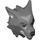 LEGO Dark Stone Gray Wolf Guy Minifig Head (20613 / 21718)
