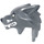 LEGO Dark Stone Gray Wolf Head with Bright Light Yellow Eyes (75351)