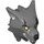 LEGO Dark Stone Gray Wolf Head with Bright Light Yellow Eyes (75351)