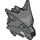 LEGO Dark Stone Gray Wolf Head with Gray Fur  (20613 / 21718)