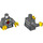 LEGO Gris pierre foncé Woman Crook Minifig Torse (973 / 76382)