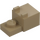 LEGO Tumma beige Eläsisällä Pää jossa Kissa Kasvot (106292)