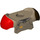 LEGO Dunkel Beige Armour mit Gebogen Shoulders mit Izzy Hawthorne rot und Schwarz (78643 / 93502)