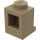LEGO Donker Zandbruin Steen 1 x 1 met Koplamp en geen slot (4070 / 30069)