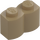 LEGO Dunkel Beige Stein 1 x 2 Log (30136)