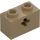 LEGO Dunkel Beige Stein 1 x 2 mit Achsloch (&#039;+&#039; Öffnung und Unterrohr) (31493 / 32064)