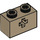 LEGO Tan foncé Brique 1 x 2 avec Essieu Trou (ouverture &#039;+&#039; et tube inférieur) (31493 / 32064)