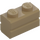 LEGO Donker zandbruin Steen 1 x 2 met Embossed Bricks (98283)