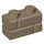 LEGO Dunkel Beige Backstein 1 x 2 mit Embossed Bricks (98283)