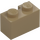 LEGO Tan Foncé Brique 1 x 2 avec rainure (4216)